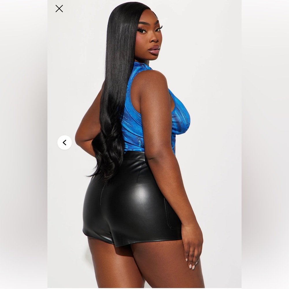 Fashion Nova Blue Cutout Bodysuit 3X - Picture 4 of 5